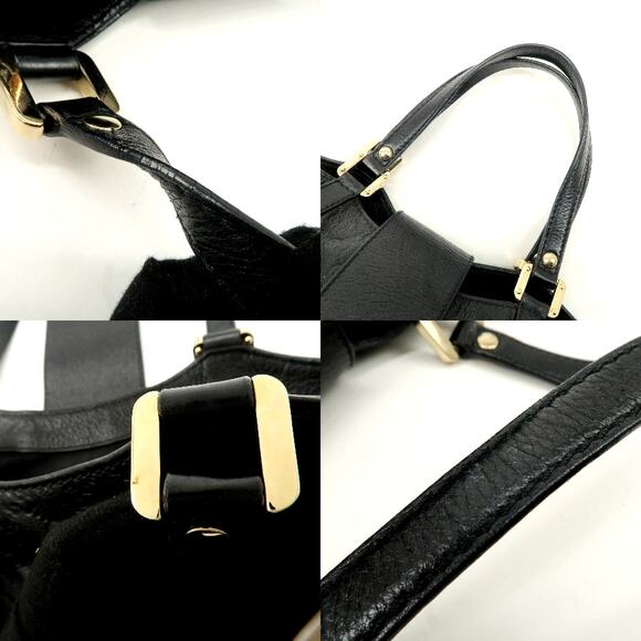 💎✨Authentic✨💎GUCCI Guccissima Leather Shoulder Bag Hand Bag Black - Picture 6 of 15